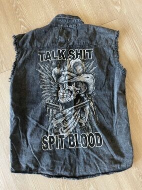 Biker Wear button down vest